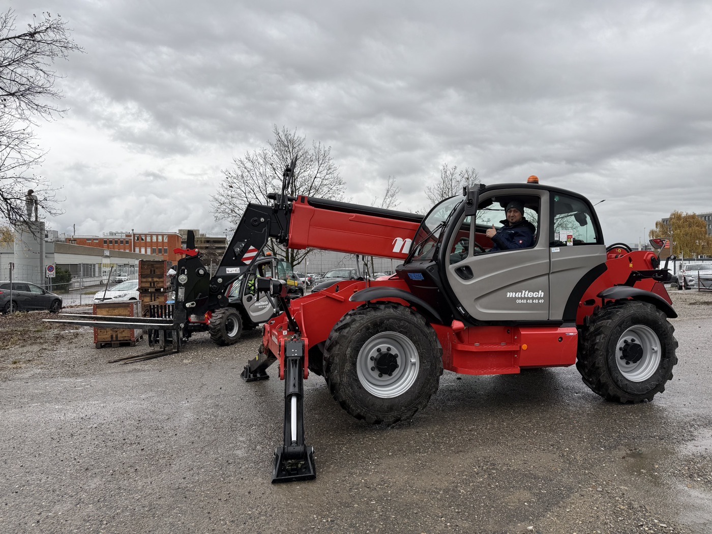 Staplertraining mit dem Ausbildungsteam